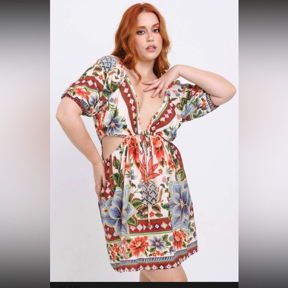 Farm Rio Pineapple Garden Mini Dress - Picture 3 of 9